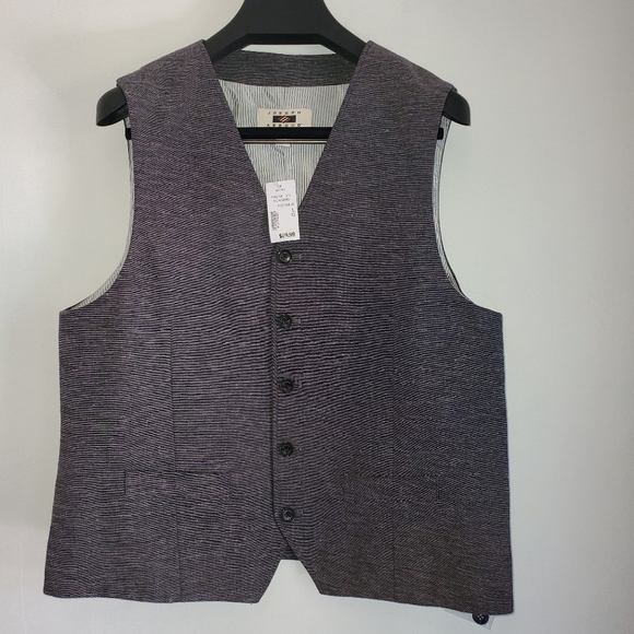 Joseph Abboud Linen Cotton Vest Men's Large Grey, Black, White - Picture 5 of 7